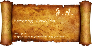Herczog Arnolda névjegykártya
